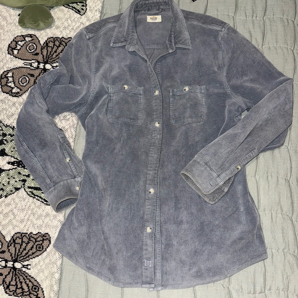 Marine Layer Blue Corduroy Shirt